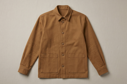The Structured Canvas Overshirt – Camel Brown